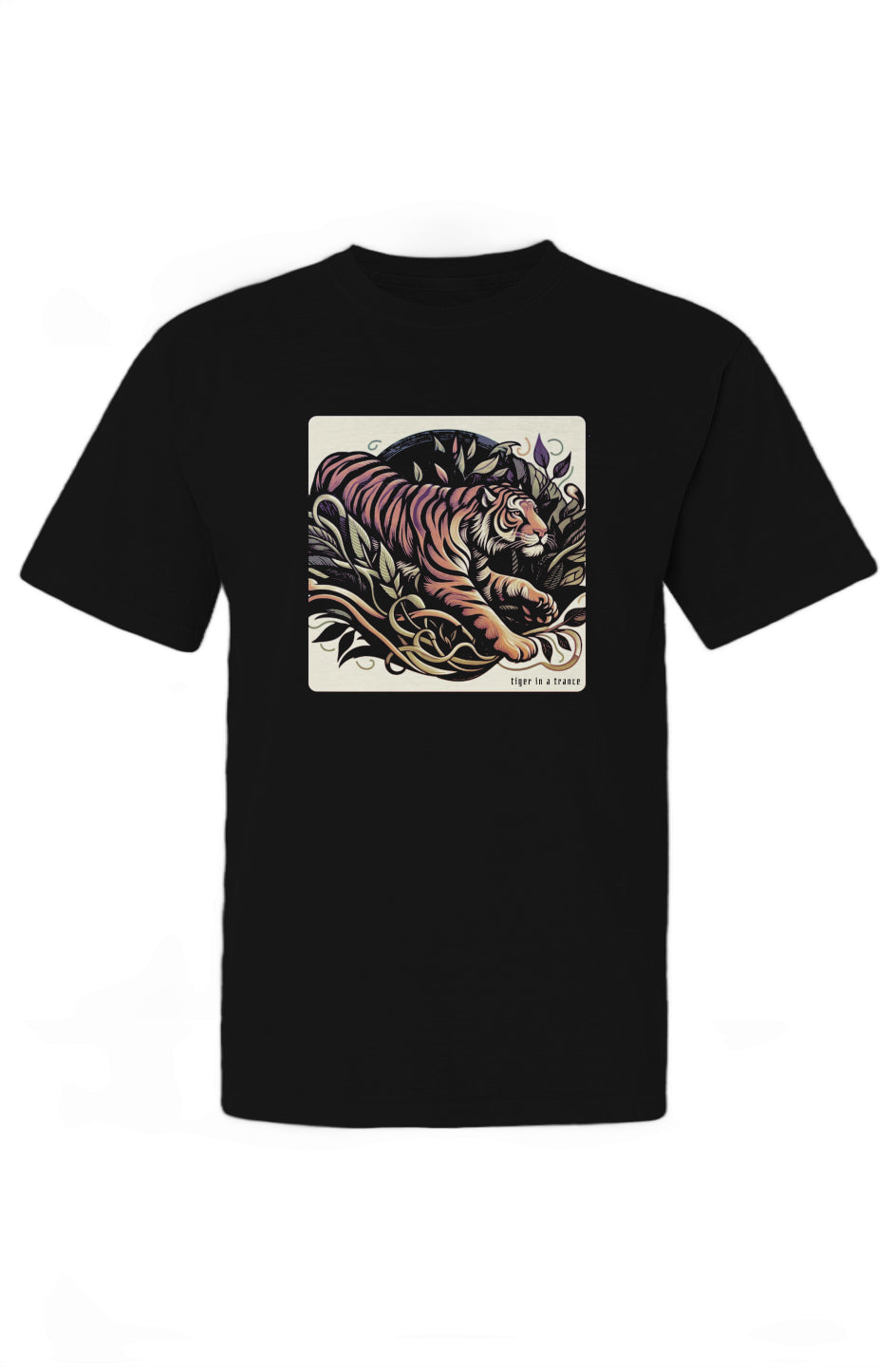 Tiger in a Trance (FRONT print) Comfort Colors Heavyweight T Shirt