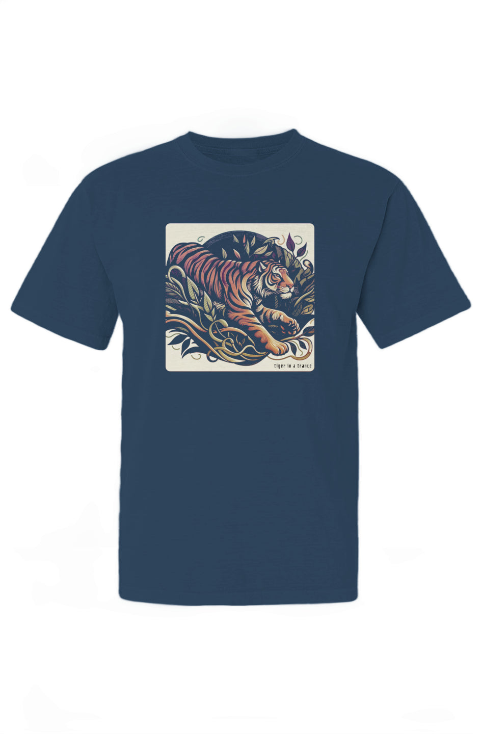 Tiger in a Trance (FRONT print) Comfort Colors Heavyweight T Shirt