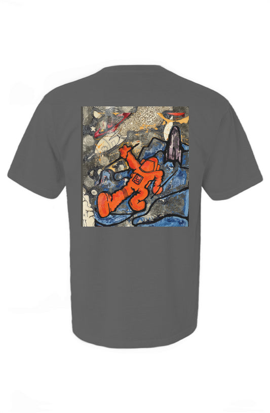 '83 Space Original Art (BACK print, front print) Comfort Colors Heavyweight T Shirt