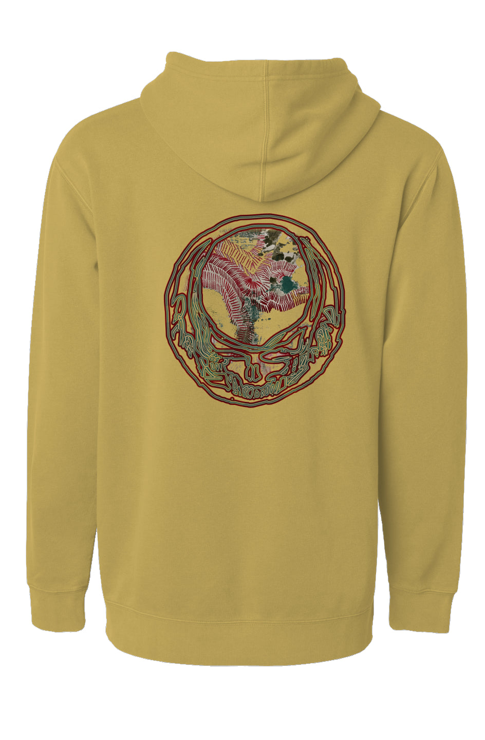 Grateful Dead Original Art Stealie (BACK print) Independent Pigment Dyed Hoodie