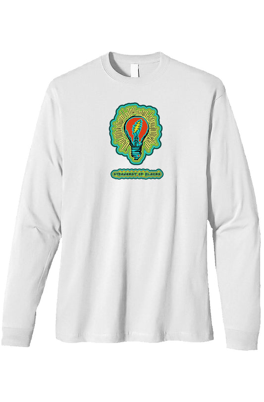 Strangest of Places Lightning Bulb heavyweight long sleeve t shirt