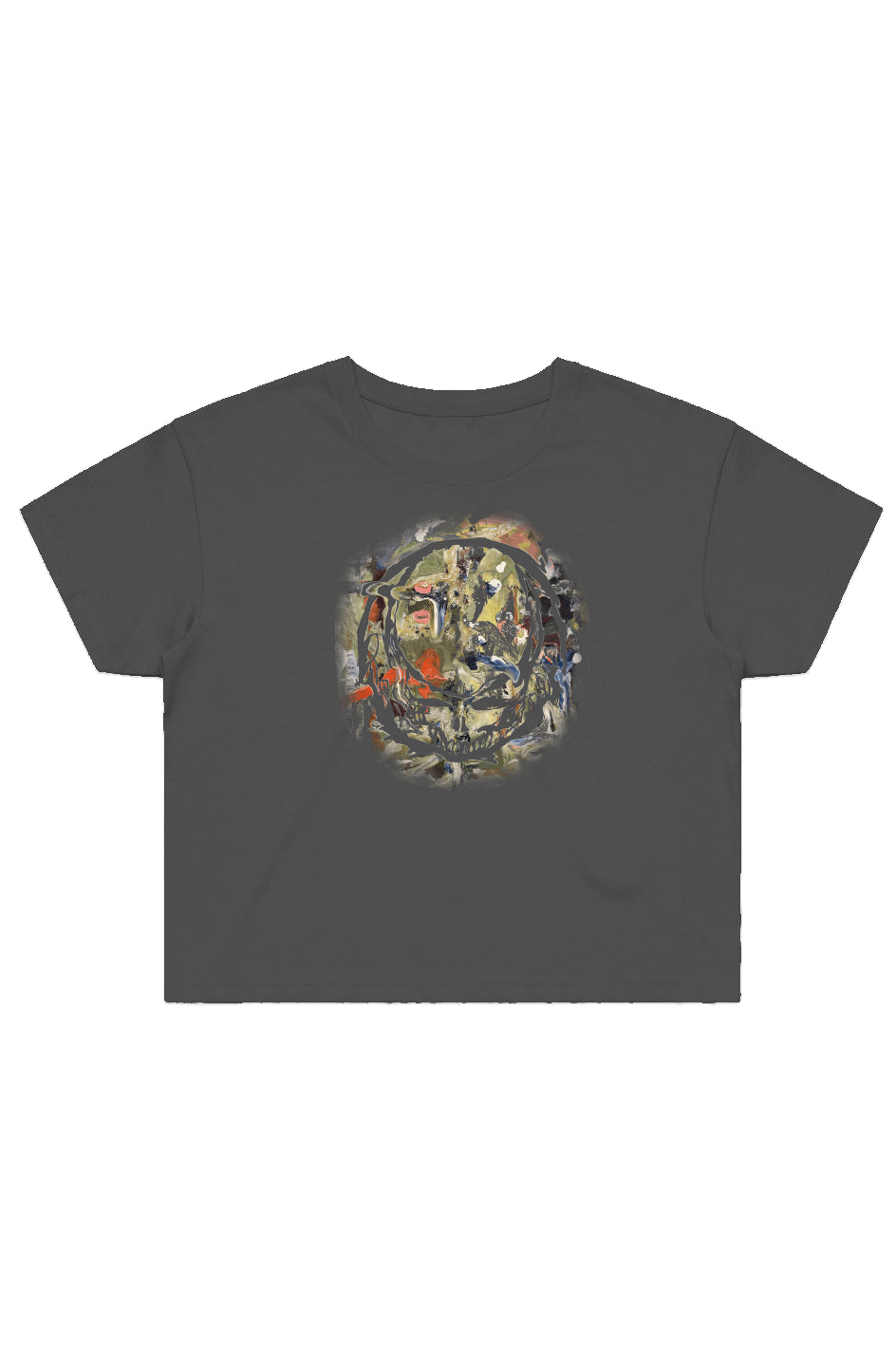 Deadhead Smudge Stealie Street Crop Tee