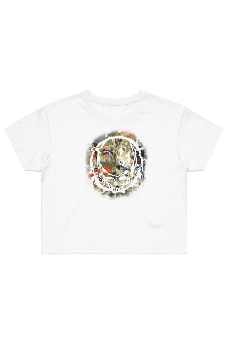 Deadhead Smudge Stealie Street Crop Tee