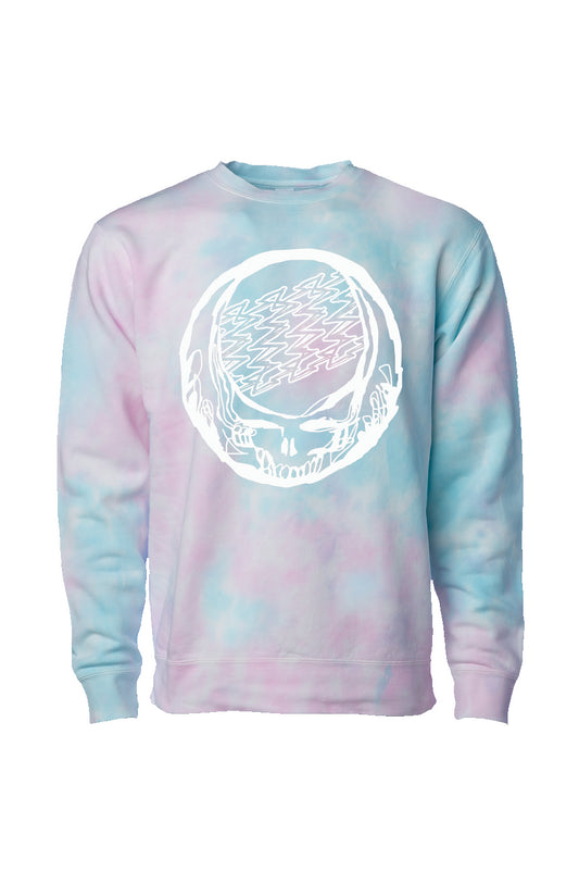 Big AJVC Stealie Tie-Dye Grateful Dead Crew Neck Sweatshirt