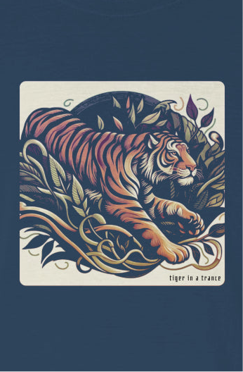 Grateful Dead Tiger in a Trance (FRONT print) Comfort Colors Heavyweight T Shirt